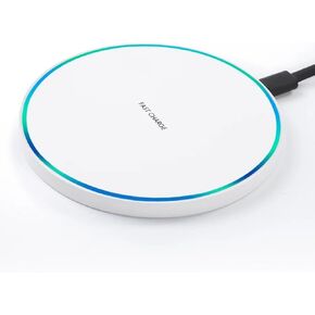 30W Fast Charge Wireless Charging Pad, White, QI