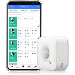 UBIBOT Motion Sensor MS1P Wireless Motion Sensor with Free App & Email Alerts, WiFi and Ethernet Connection and POE Power Supply. Supports IFTTT, Alexa (2.4GHz WiFi only)