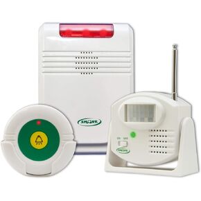 Smart Caregiver Monitor with Motion Sensor and Remote Reset Button - Passive Monitoring so You Know When They Need Help