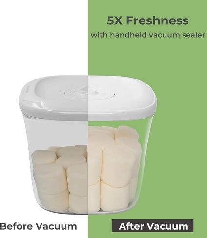Supplementary Vacuum Seal Containers 1.5L + 2L, BPA Free Tritan, Only Works with the Matching VP04 Handheld Vacuum Sealer (Vacuum Sealer Not Included) in Saudi Arabia