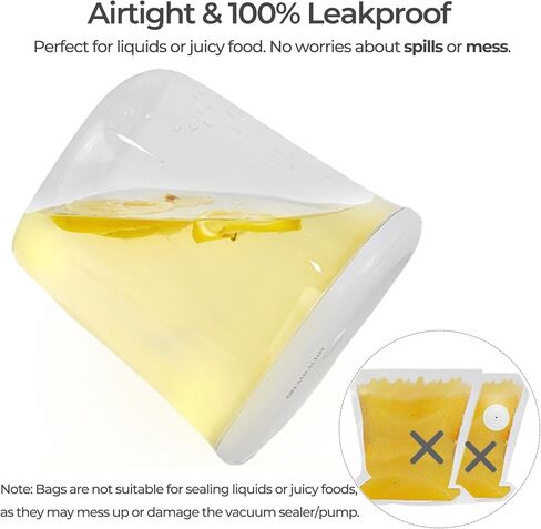 Supplementary Vacuum Seal Containers 1.5L + 2L, BPA Free Tritan, Only Works with the Matching VP04 Handheld Vacuum Sealer (Vacuum Sealer Not Included) in Saudi Arabia