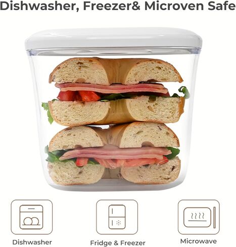 Supplementary Vacuum Seal Containers 1.5L + 2L, BPA Free Tritan, Only Works with the Matching VP04 Handheld Vacuum Sealer (Vacuum Sealer Not Included) in Saudi Arabia