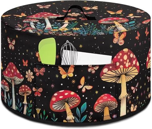 Crock Pot Cover Dust Cover Mushroom Butterfly Slow Cooker Dust Cover 6 7 8 Oval Crock Pot Washable Appliance Cover Universal Fit Most Crock Pot Microwave Food Cover in Kuwait