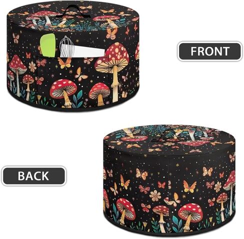 Crock Pot Cover Dust Cover Mushroom Butterfly Slow Cooker Dust Cover 6 7 8 Oval Crock Pot Washable Appliance Cover Universal Fit Most Crock Pot Microwave Food Cover in Kuwait