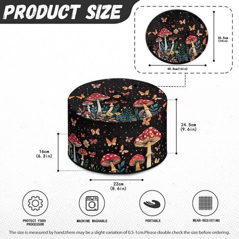 Crock Pot Cover Dust Cover Mushroom Butterfly Slow Cooker Dust Cover 6 7 8 Oval Crock Pot Washable Appliance Cover Universal Fit Most Crock Pot Microwave Food Cover in Kuwait