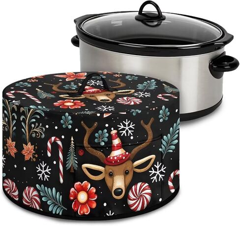 Crock Pot Cover Dust Cover Mushroom Butterfly Slow Cooker Dust Cover 6 7 8 Oval Crock Pot Washable Appliance Cover Universal Fit Most Crock Pot Microwave Food Cover in Kuwait