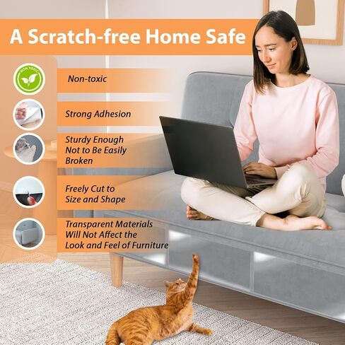 3 Packs Door Protectors from Cats Scratching,40''x 8'' Dog Scratch Door Protectors Trainning Tape Deterent,Cat/Dog Scratch Door Frame Protector in Saudi Arabia