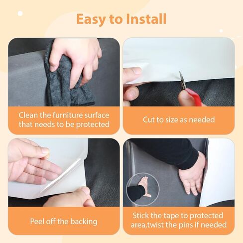 3 Packs Door Protectors from Cats Scratching,40''x 8'' Dog Scratch Door Protectors Trainning Tape Deterent,Cat/Dog Scratch Door Frame Protector in Saudi Arabia