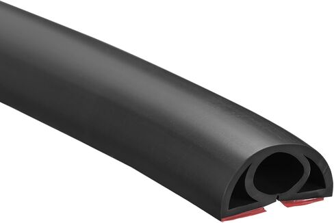 غطاء سلك أرضي uxcell D25 بطول 6.6 قدم، أرضية غطاء سلك PVC، غطاء سلك لأسلاك التمديد، حماية الأسلاك ومنع رحلات الكابلات، عرض الفتحة: 0.39 بوصة، أسود in Saudi Arabia
