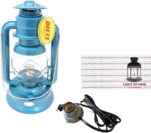 Light of Mine - Dietz #90 D-Lite Blue Oil Lantern with 7/8" Replacement Wick Strips (Blue) in Kuwait