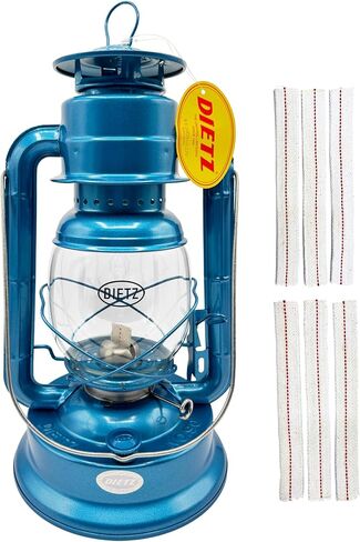 Light of Mine - Dietz #90 D-Lite Blue Oil Lantern with 7/8" Replacement Wick Strips (Blue) in Kuwait