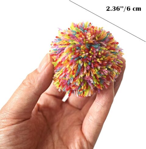 6 قطع من كرات القطط، كرات غزل للقطط مقاس 2.36 بوصة، ألوان متنوعة تفاعلية للقطط، كرات تدريب للقطط، آمنة لقطتك in Kuwait