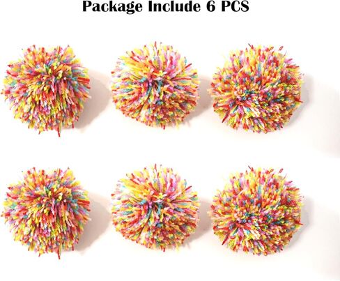 6 قطع من كرات القطط، كرات غزل للقطط مقاس 2.36 بوصة، ألوان متنوعة تفاعلية للقطط، كرات تدريب للقطط، آمنة لقطتك in Kuwait