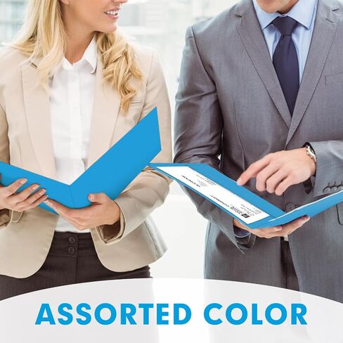 Two Pocket Folders, PANDRI 50 Pack 2 Pocket Folders, Letter Size Paper File Folder for School Office Home Business, Assorted 5 Colors in Saudi Arabia