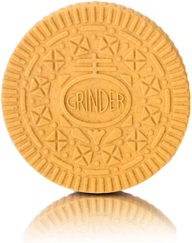 (Yellow) Grinder, Lightweight & Portable, Innovative Cookie Shape Design, Conveniently Fits in Your Pocket, Kitchen & Outdoor Use in Saudi Arabia
