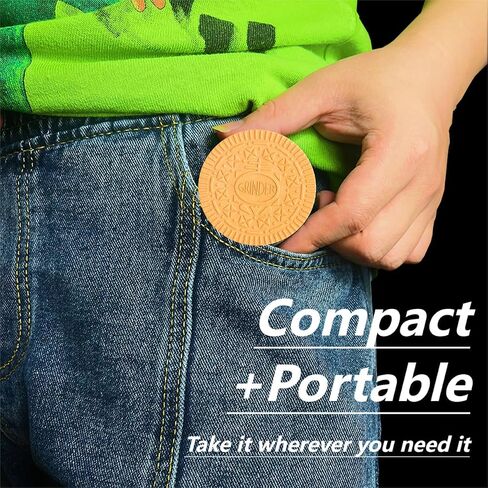 (Yellow) Grinder, Lightweight & Portable, Innovative Cookie Shape Design, Conveniently Fits in Your Pocket, Kitchen & Outdoor Use in Saudi Arabia