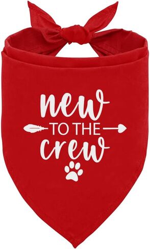 New to The Crew Dog Bandana, Puppy Bandana, New Puppy, Puppy Bandanas Boy, Gifts for New Puppy Owners, New Puppy Shopping List, Dog Bandana for Small Medium Dogs (C14) in Kuwait