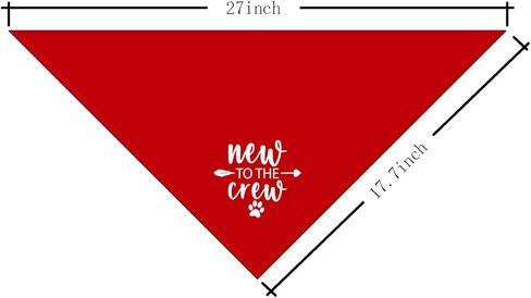 New to The Crew Dog Bandana, Puppy Bandana, New Puppy, Puppy Bandanas Boy, Gifts for New Puppy Owners, New Puppy Shopping List, Dog Bandana for Small Medium Dogs (C14) in Kuwait