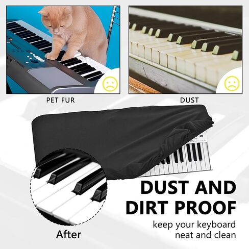 Pro Shield: Ultimate Stretch-fit Chinlon Keyboard Cover - Water & Dust Resistant, Compatible with Arturia KeyLab 49 MkII Black in Saudi Arabia