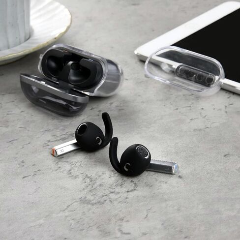 3 Pairs Galaxy Buds 3 Ear Hooks Wingtip, Replacement Silicone Wings Sport Earhooks Ergonomic Design Wing Tips Holder Non-Slip Anti-Slip Comfortable Accessories for Galaxy Buds 3 - Black in Kuwait