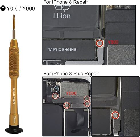 2 Pack 0.6 Y Shape Tri-point Triwing Magnetic Y000 Screwdriver for Apple iPhone 7 iPhone 7 Plus iPhone 8 iPhone 8 Plus iPhone X, XR, XS, XS Max, 11, 12, 13,14, 15, Apple Watch in Kuwait