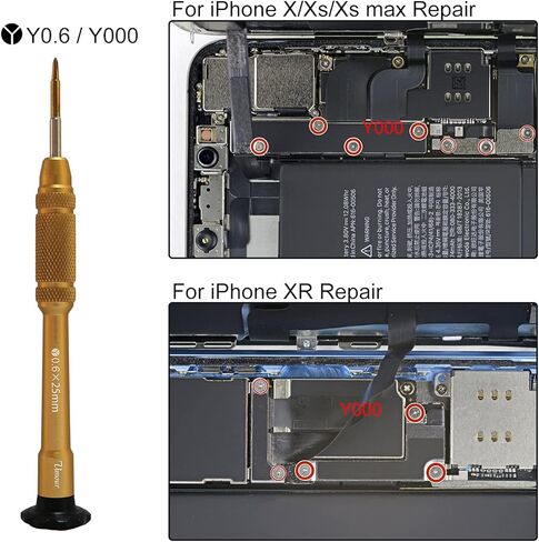 2 Pack 0.6 Y Shape Tri-point Triwing Magnetic Y000 Screwdriver for Apple iPhone 7 iPhone 7 Plus iPhone 8 iPhone 8 Plus iPhone X, XR, XS, XS Max, 11, 12, 13,14, 15, Apple Watch in Kuwait