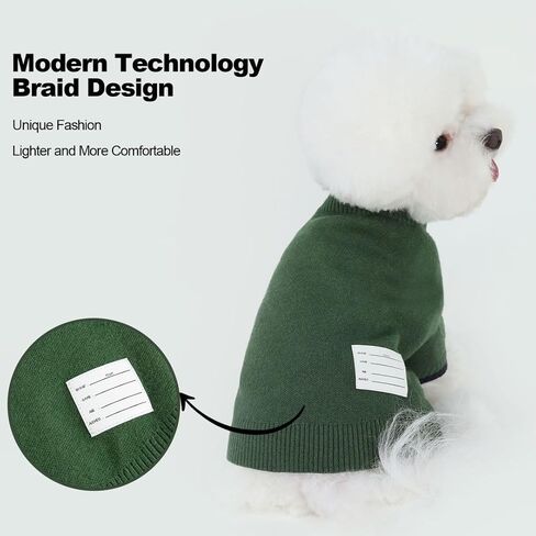 PINA Dog Sweater, Knitted Dog Sweater with Two-Legs Sleeves, Dog Pullover Sweater Classic Warm Windproof, Puppy Sweater Winter Clothes for Small Medium Large Dogs in Saudi Arabia