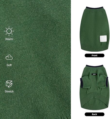 PINA Dog Sweater, Knitted Dog Sweater with Two-Legs Sleeves, Dog Pullover Sweater Classic Warm Windproof, Puppy Sweater Winter Clothes for Small Medium Large Dogs in Saudi Arabia