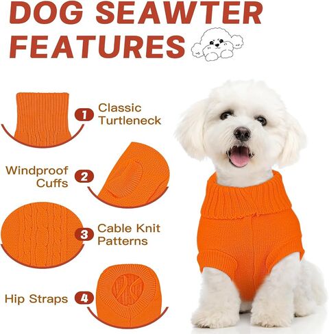 Dog Sweater Sizes XS to XXL, Christmas Dog Sweaters Suitable for Small to Large Dogs,Warm, Soft Dog Turtleneck Sweater Perfect for Fall, Winter, Everyday Wear Outdoor Walks (Red, XXL) in Saudi Arabia
