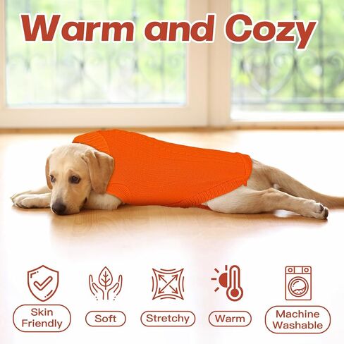 Dog Sweater Sizes XS to XXL, Christmas Dog Sweaters Suitable for Small to Large Dogs,Warm, Soft Dog Turtleneck Sweater Perfect for Fall, Winter, Everyday Wear Outdoor Walks (Red, XXL) in Saudi Arabia