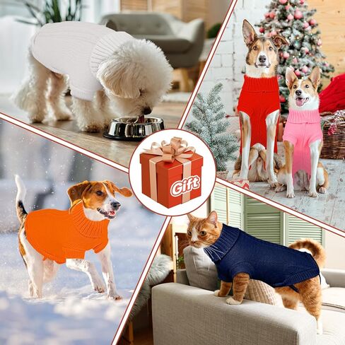 Dog Sweater Sizes XS to XXL, Christmas Dog Sweaters Suitable for Small to Large Dogs,Warm, Soft Dog Turtleneck Sweater Perfect for Fall, Winter, Everyday Wear Outdoor Walks (Red, XXL) in Saudi Arabia
