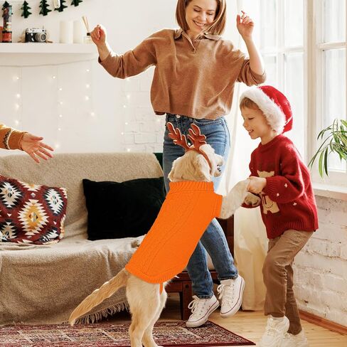 Dog Sweater Sizes XS to XXL, Christmas Dog Sweaters Suitable for Small to Large Dogs,Warm, Soft Dog Turtleneck Sweater Perfect for Fall, Winter, Everyday Wear Outdoor Walks (Red, XXL) in Saudi Arabia