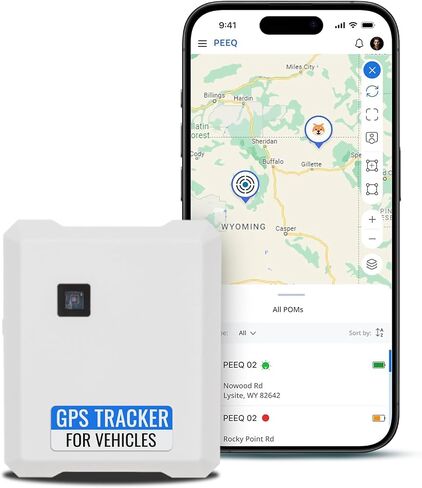 جهاز تعقب PEEQ POM GPS - جهاز تتبع في الوقت الحقيقي للمركبات والدراجات النارية والقوارب والأساطيل والمقطورات - 4G LTE، عمر بطارية طويل، تغطية عالمية، منصة قابلة للتطوير، يتطلب الاشتراك (أزرق مخضر داكن) in Saudi Arabia