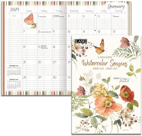 LANG Watercolor Seasons 2025 Monthly Planner (25991012124) in Saudi Arabia
