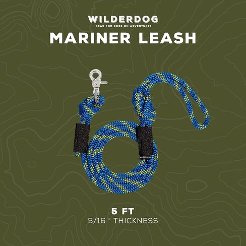 Wilderdog Climbing Rope Quick Clip Dog Leash - 5 ft - Pacific Blue in Saudi Arabia