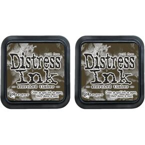 Tim Holtz Scorched Timber Distress Ink Pad, 3""x3"", Brown
