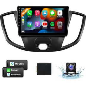 Naifay Android Car Stereo for Ford Transit 2013-2019 with Wireless CarPlay Android Auto, 2+32G 9inch Touchscreen Car Radio for Ford Transit with Bluetooth/FM Audio Receivers/GPS/WiFi/SWC/Split Screen