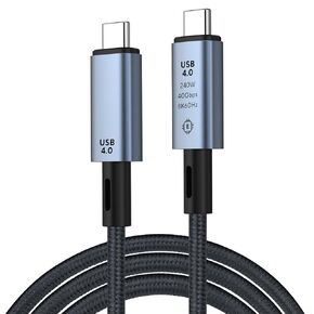 كابل Thunderbolt 4 بطول 3.3 قدم، كابل Thunderbolt معتمد من USB-IF يدعم شاشة 8K، نقل بيانات بسرعة 40 جيجابت في الثانية، كابل شحن USB C إلى USB C بقدرة 240 واط لهاتف iPhone 15 Pro MacBooks iPad Pro Hub Docking eGpu