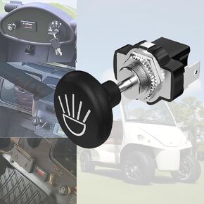 Golf Cart Push Pull Headlight Switch Button for Club Car, Yamaha, EZGO 12Volt Light Switch Replace Light Switch, OEM #4034…