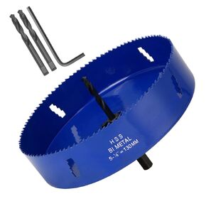 LANIAKEA 4 Inch Bi-Metal Hole Saw 102MM M42 Annular Hole Cutter HSS Variable Tooth Pitch Holesaw Set with Arbor Blue for Home DIYer
