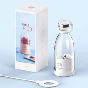 350ml Wireless Charging Rechargeable Mini Portable Fresh Juice Blender (Pink)