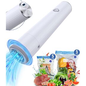 Portable Cordless Handheld Vacuum Sealer with Vacuum Bags - Automatic Pump for Food Preservation, Type-C Charging, Includes (1 Pump+ 5 Large Bags+ and 5 Medium Bags) in Saudi Arabia