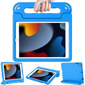حافظة LTROP للأطفال لجهاز iPad 9th/ 8th/ 7th Generation 10.2 بوصة (2021/2020/ 2019) - حافظة iPad 10.2 للأطفال، حافظة خفيفة الوزن بمقبض قابل للتحويل ومضادة للأطفال لجهاز iPad 9 8 7 Gen 10.2 بوصة، أزرق in Kuwait