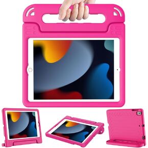LTROP Kids Case for iPad 9th/ 8th/ 7th Generation 10.2-inch (2021/2020/ 2019) - iPad 10.2 Case for Kids, Light Weight Convertible Handle Stand Child-Proof Case for iPad 9 8 7 Gen 10.2", Blue