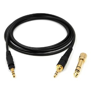 5N High-Purity OFC Cable Compatible with Technics EAH-DJ1200 Headphone & 6.35mm Gold-Plated Adapter Plus 3.5mm Plug, HiFi Sound Quality (6.5ft/200cm)