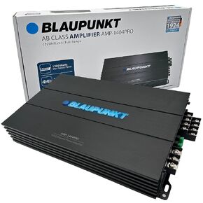 BLAUPUNKT 1404PRO Car Audio 4/3/2-Channel Full Range 2 Ohm Stable Amp Amplifier 1500 Watts Max | Slim and Compact