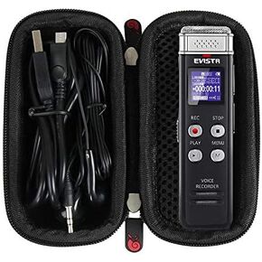 Hermitshell Hard Travel Digital Voice Recorder Case -Fits EVISTR 16GB / Sony ICD-PX370 / Sony ICD-PX470 / EVIDA Digital Voice Recorder Voice Activated Recorder (Only Case)