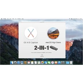 2-in-1, El Capitan 10.11.6 & High Sierra 10.13.6, Bootable USB Drive 3.0, Reinstall/Upgrade Mac OS X