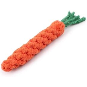 Vaulted Skulls & Co Carrot Dog Toy Small 5" | Rope Dog Toys | Carrot Pet Toy | Tug of War Rope Dog Toy | Carrot Dog Treats | Small 5" | Orange/Gren | 5 Inches