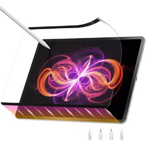 Magnetic Paper-Feel Screen Protector for 2024 iPad Air 13– Anti-Glare, Bubble-Free, Detachable & Reusable Comes with a Screen Protector Stand and Extra Stylus Tips